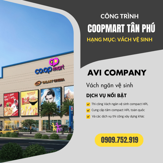 Công Trình Thi Công Vách Ngăn Vệ Sinh Tại Co.opmart Tân Phú
