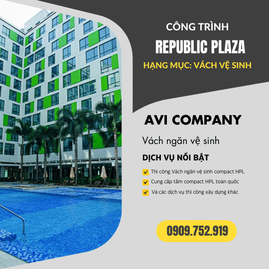Công Trình Thi Công Vách Ngăn Vệ Sinh Tại Republic Plaza