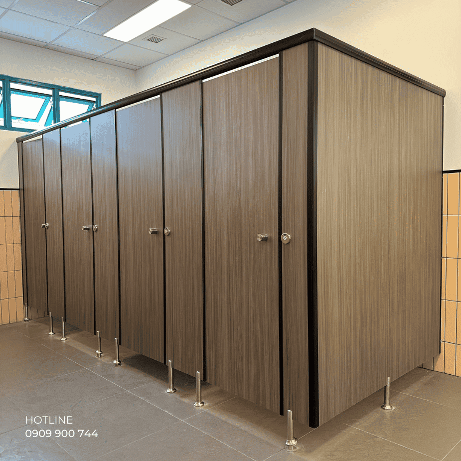 Vách ngăn Compact HPL giả gỗ